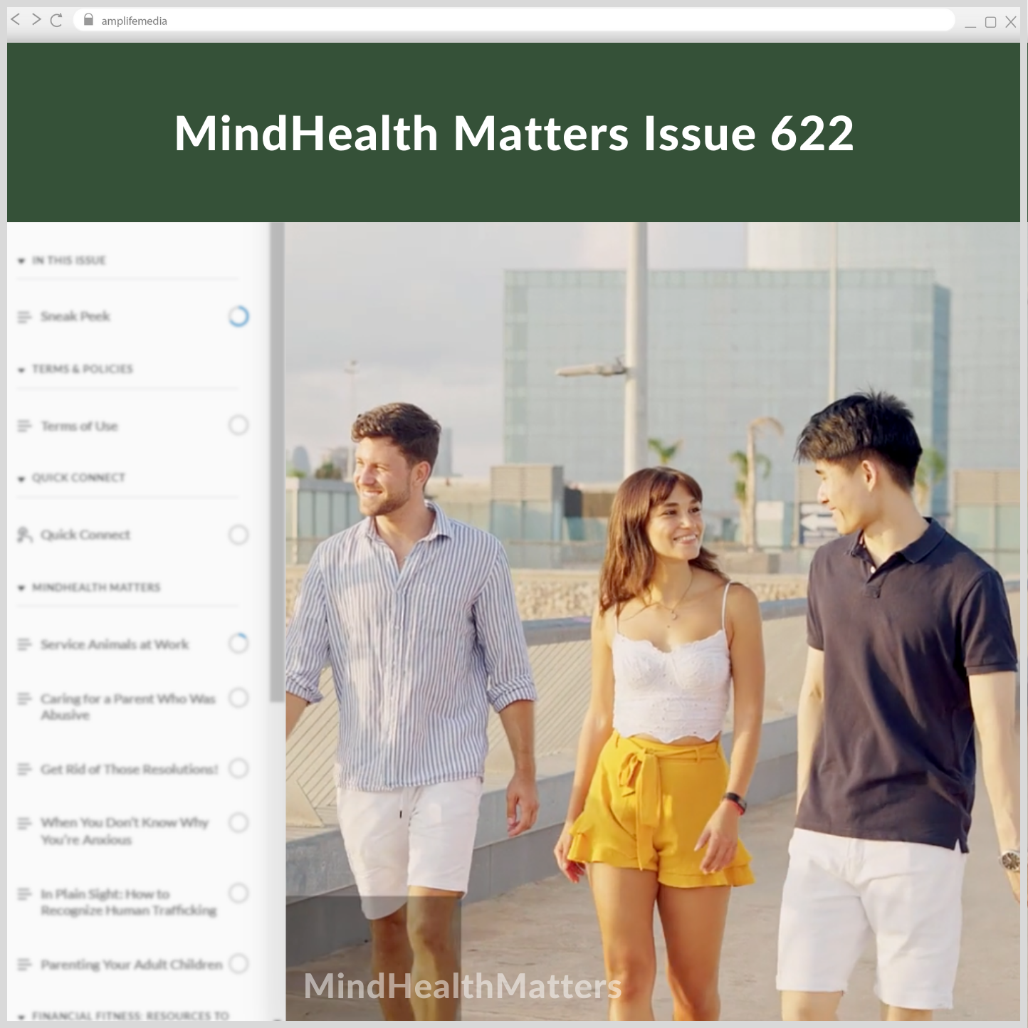 Subscription to Wellbeing Media: MindHealth Matters 622