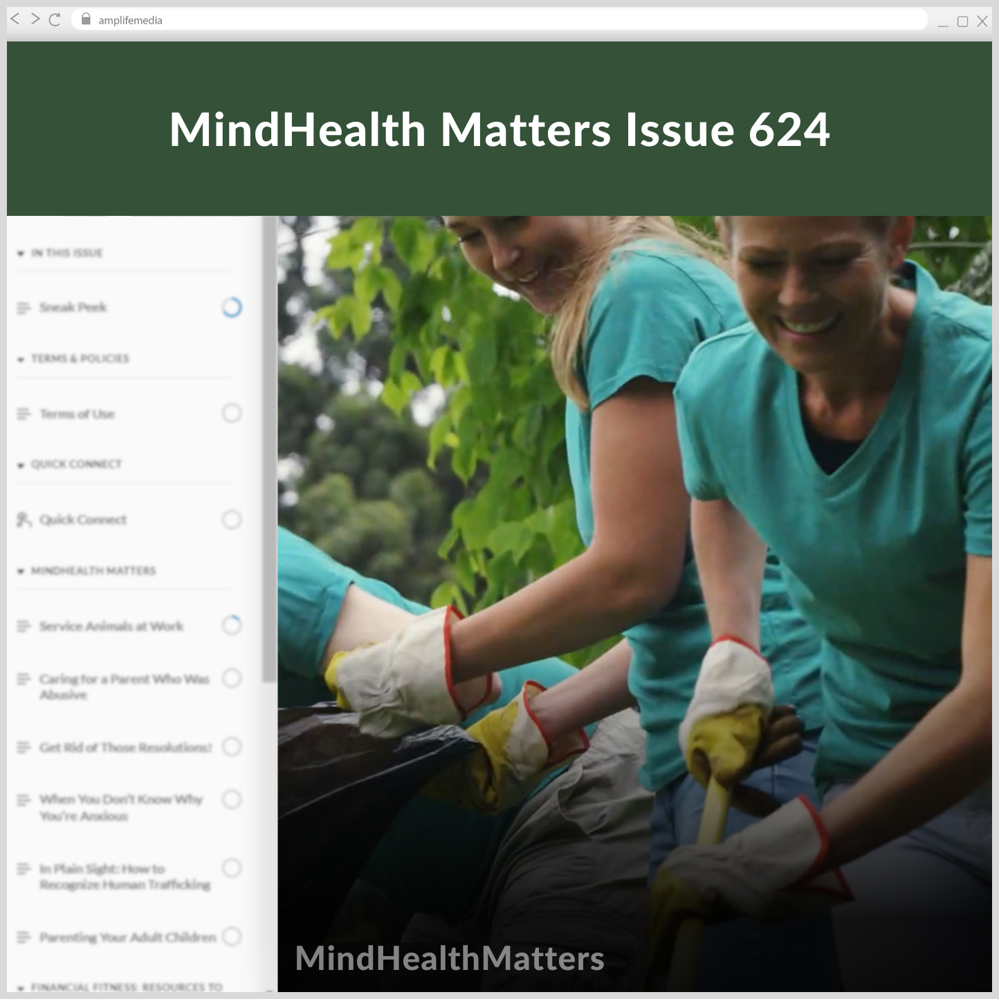 Subscription to Wellbeing Media: MindHealth Matters 624