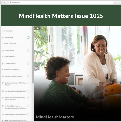 Subscription to Wellbeing Media: MindHealth Matters 1025