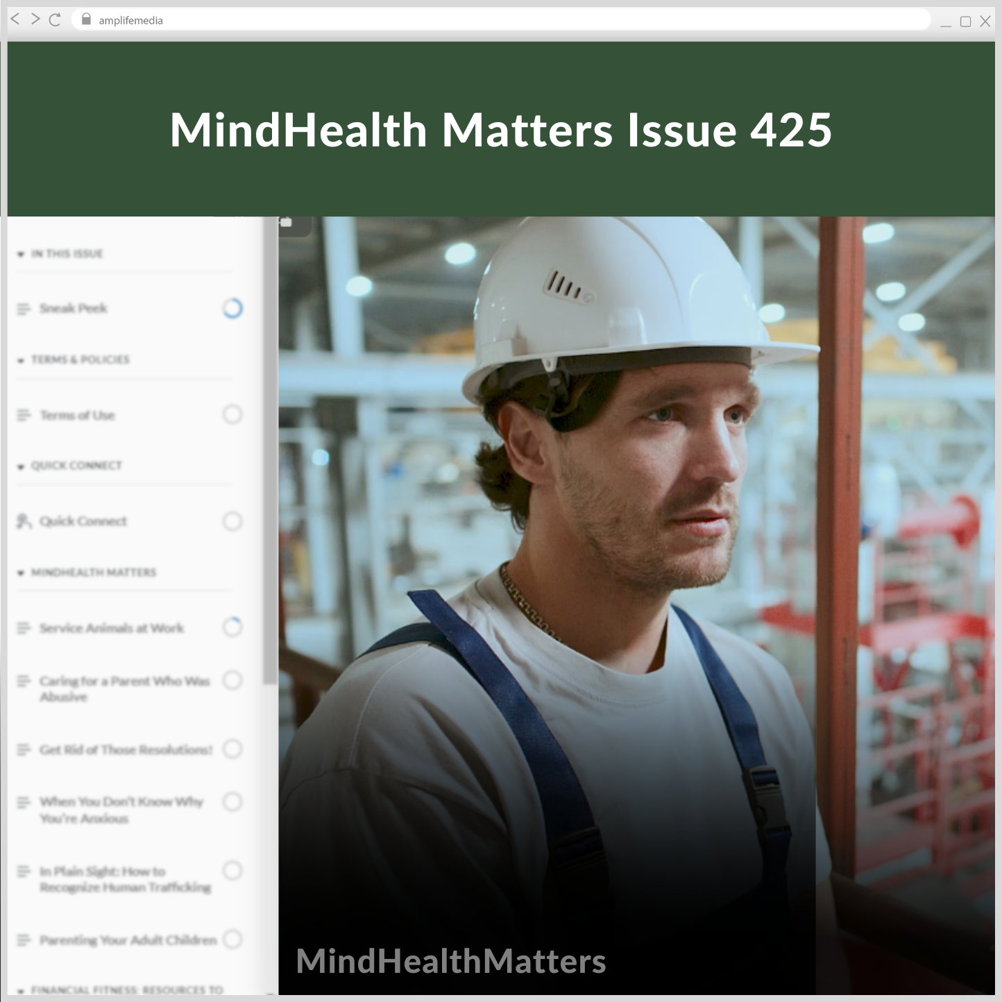 Subscription to Wellbeing Media: MindHealth Matters 425