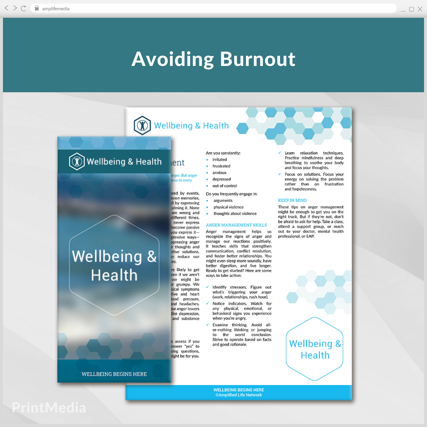Subscription to Wellbeing Media: Avoiding Burnout PrintMedia 421