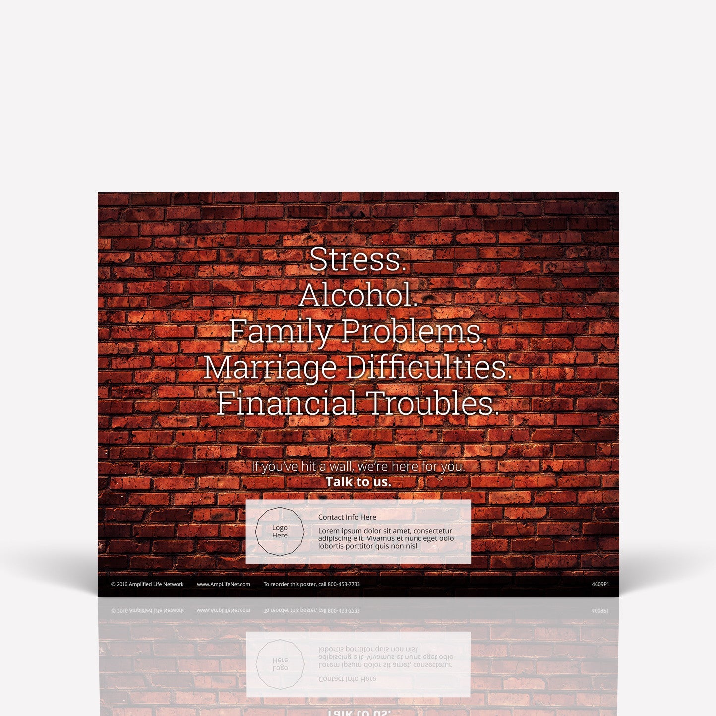 Hitting a wall, multi-topic wellness poster